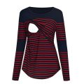 Pregnancy Maternity Clothes Women Maternity Casual Striped Nursing Tops T-shirt Breastfeeding Tops Pregnant Women. 