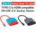 New Switch Dock TV Dock for Nintendo Switch Portable Docking Station USB C to 4K HDMI-compatible USB 3.0 Hub for Macbook Pro.