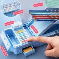 Stationery Holder Pencil Sharpener Pen Case Press Type Creative Astronaut Pattern 2 Tier Multifunctional Stationery Box Tidy.