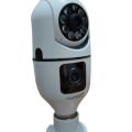 Dual Lens V380 PTZ Bulb IP Night Vision Camera Bulb dual lense camera. 