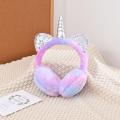 Unicorn earmuffs Unicorn Plush Headband Fluffy earmuffs Average size Children's earmuffs for Winter Outdoor activities Cold. 