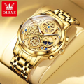 Olevs 9947 Luxury Men Watch with Chronograph. 