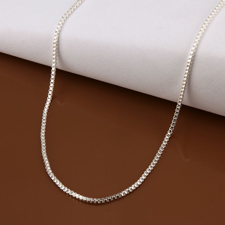 40cm-60cm%20Thin%20Real%20925%20Sterling%20Silver%20Slim%20Box%20Chain%20Necklace%20Women%20Girls%20Children%2016-24inch%20Jewelry%20kolye%20collares%20collier%20-%20Image%204