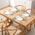 Minimalist Morandi Style Waterproof Linen Tableware Mat Anti Scalding Thermal Insulation Rectangle Dinner Table Placemats Design.