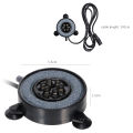 Aquarium Bubbler Aquarium Light Aquarium Air Stone Disk Round Fish Tank Bubbler with Auto Color Changing LED. 