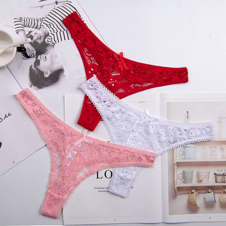 Big size XL-5XL Women lace G-Strings shorts Briefs sexy underwear ladies panties lingerie pants thong intimate wear 3pcs ac161