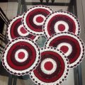 CROCHET DECOR Dining Table mat set, 6 pcs Doily Plate mat 14 inch. 