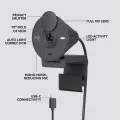 Logitech Brio 300 Full Hd Webcam with Privacy Shutter, Noise Reduction Microphone, USB-C, Certified for Zoom, Microsoft Teams, Google Meet, Auto Light Correction.