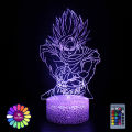 Anime 3D Lamp Night Light Boys Girls Manga Gift Touch Remote Control 16 Colors Changing Led Table Lamp Room Bedroom Desk Decor. 