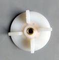 Four Teeth White Plastic Mixer Grinder Brass Insert for Strength and Long Lasting Life Jar Coupler - 4.3 CM.
