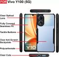 Back Cover for Vivo Y100 5G (Transparent, Black).