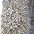 2023Spring New Korean Style Lace Bead Denim Vest Women's Short Sleeveless Tank Top Top Waistcoat Fashion. 