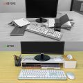 Monitor Riser With Sturdy- Stable Wooden 19.6-Inch Platform Mouse Keyboard Storage Computer Riser Easy Install Laptop Stand Riser. 