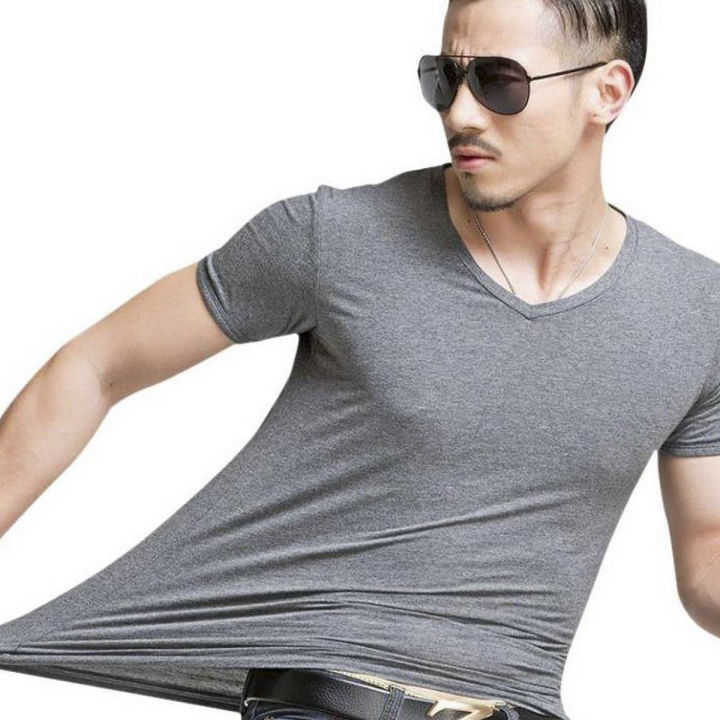 Stay%20Cool%20and%20Casual%20with%20Our%20Ash%20Cotton%20V%20-%20Durable%20and%20Easy%20to%20Maintain%20-%20Neck%20Short%20Sleeve%20T-Shirt%20for%20Men%20-%20A%20Must-Have%20-%20Image%202