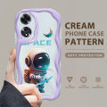 YYDS for OPPO A60 Back Cover Colorful Astronauts Case Cream Texture Wavy Edge Soft Silicone Mobile Cover. 