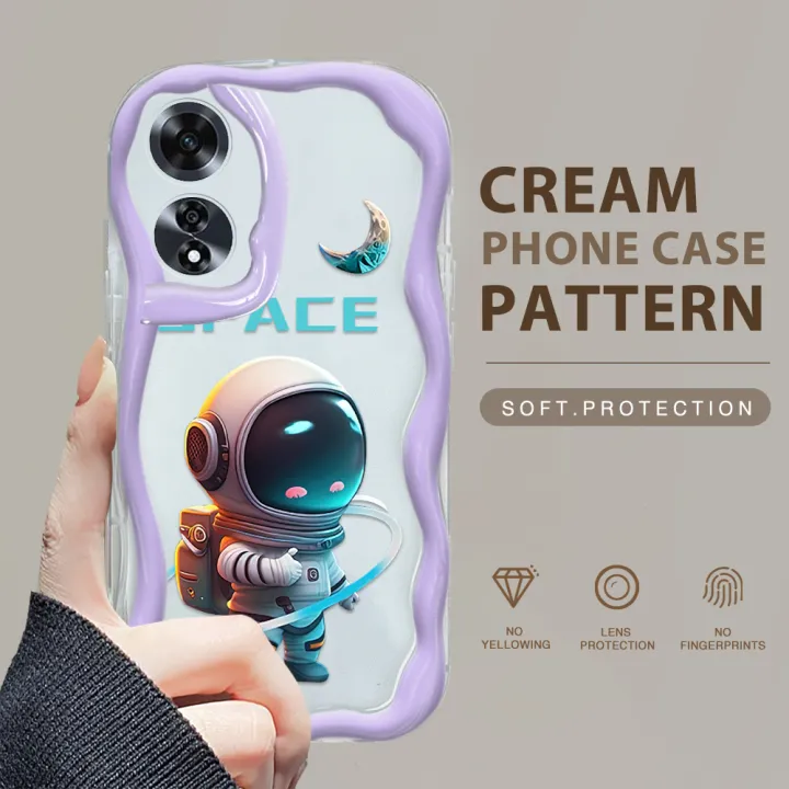 YYDS%20for%20OPPO%20A60%20Back%20Cover%20Colorful%20Astronauts%20Case%20Cream%20Texture%20Wavy%20Edge%20Soft%20Silicone%20Mobile%20Cover%20-%20Image%202