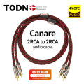 Canare 1 pair RCA audio cable 2 RCA to 2 RCA Interconnect Cables HIFI Stereo 4N OFC Male to Male For Amplifier DAC TV car audio. 