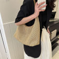 Woven Bag Women's Summer New Fashion Retro Tote Bag Versatile Large Capacity Shoulder Bag Straw Bag.