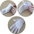 12 Pairs White Cotton Gloves For Dry Hands Moisturizing Eczema Inspection Work Gloves Washable Stretchable Cloth Gloves. 