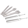 6Pcs 1/2/4/6 DIY Diamond Lacing Stitching Chisel Set Leather Edge Skiving DIY Craft Tool, Industrial Grade White Steels Leather Craft Kits - Rugged Durable (4mm). 