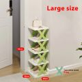 New Shoe Rack, Vertical Shoe Tower, Narrow Corner Shoe Rack, Shoe Shelf, DIY Free Standing Shoes Storage Organizer for Small Entryway, Closet, Hallway, Living Room, Bedroom (30x28x17.5cm 5 layers). 