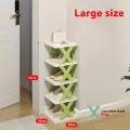 5 Layers-New multi-functional household foldable shoe cabinet, home balcony foldable storage unit. 