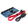 1 to 5 Port SATA Riser Expansion Card SATA3.0 Motherboard 6Gbps Multiplier JMB575 SATA Port Riser Card Adapter PC Accessories. 