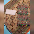 Joypuri Ari Work Unstitched Three Piece Shalwar Kameez {3 Piece} - Dress For Girls - 3 Pice Dress - Three Piece - 3 Pice Dress.