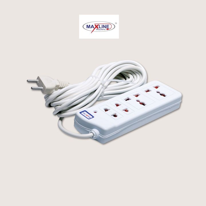 Multi Plug Maxline ML-017 Multiplug 4 Port Extention Socket 10 Feet ...