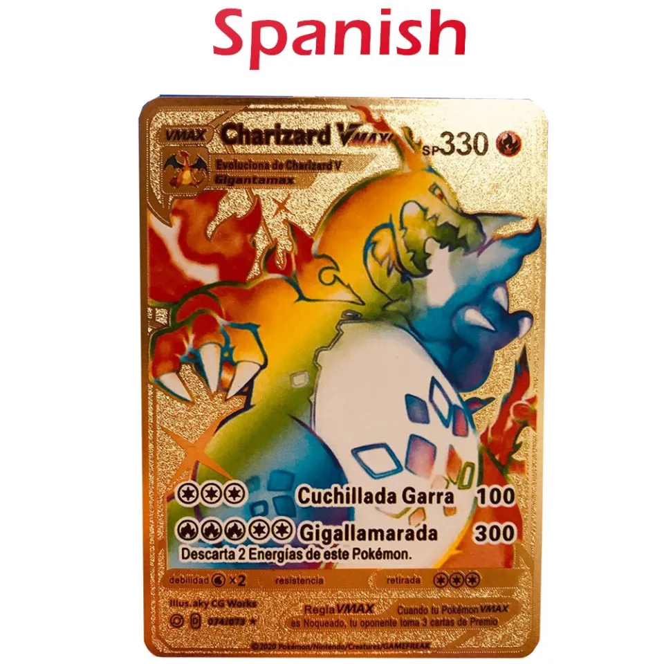 Serendipity partyHard Iron Pokemon Cards Spanish Pikachu Charizard GX Gold Metal Cards Charizard Vmax Metal Pokemon Cards Game | Daraz.com.bd Serendipity partyHard Iron Pokemon Cards Spanish Pikachu Charizard GX Gold Metal Cards Charizard Vmax Metal Pokemon Cards Game | Daraz.com.bd