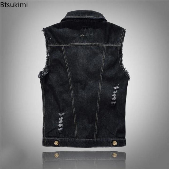 2024%20Men's%20Fashion%20Jeans%20Sleeveless%20Jacket%20Vest%20Male%20Black%20Blue%20Denim%20Jeans%20Vest%20Man%20Cowboy%20Outdoors%20Waistcoat%20Mens%20Jacket%20Vest%20BunnyGarden%20-%20Image%203