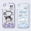 Cute Kuromi Cinnamoroll Melody For Samsung Galaxy Note 10 Lite A81 10 Plus 20 Ultra J4 J6 Plud J2 J7 Prime G530 M23 A72 A73 Cellphone Case Soft Cover Angel Eyes Crystal Square TPU Silicone Clear Lens Protection Shockproof. 