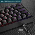 K620 Mini Gaming Mechanical Keyboard 61 Keys RGB Hotswap Type-C Wired Gaming Keyboard PBT Keycaps 60% Ergonomics Keyboards. 