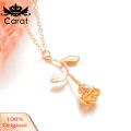 Women Elegant Rose Flower Pendant Chain Necklace Jewelry Valentines Day Gift.