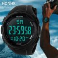 HONHX Luxury Brand Mens Sports Watches Dive 50M Screen Cutting Digital LED Military Watch Men Casual Electronics Wristwatches. 