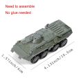 1/72 4D Assembly Military Vehicle Model M35 Truck Hummer M3 Armored Vehicles Building Kit Toy WW2 Soldier Models Gift.