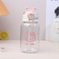 500ML Cartoon Transparent Straw Cup Cute Anime Portable Water Cup SEVICH. 