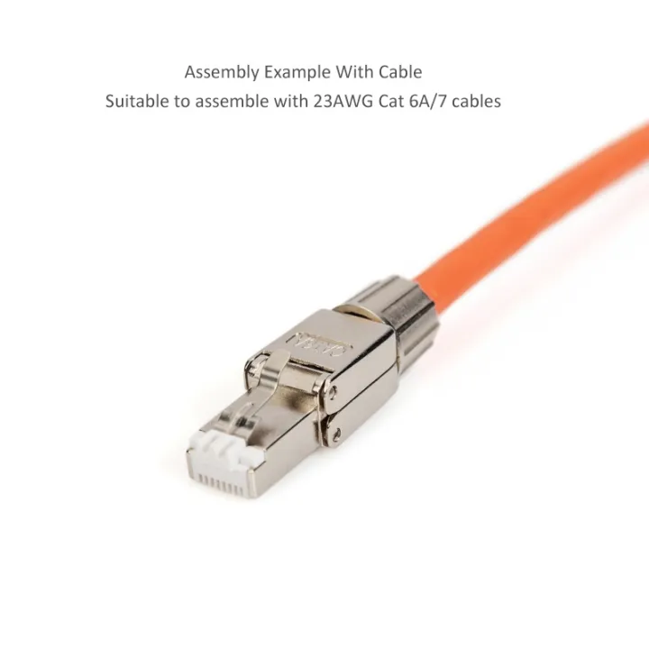 RJ45%208P8C%20Cat%206A%20Cat7%20Field%20Connector%20Full%20Shielded%20Termination%20Plug%20Toolless%20Modular%20Plug%20for%2023AWG%20Solid%20Installation%20Cables%20-%20Image%203