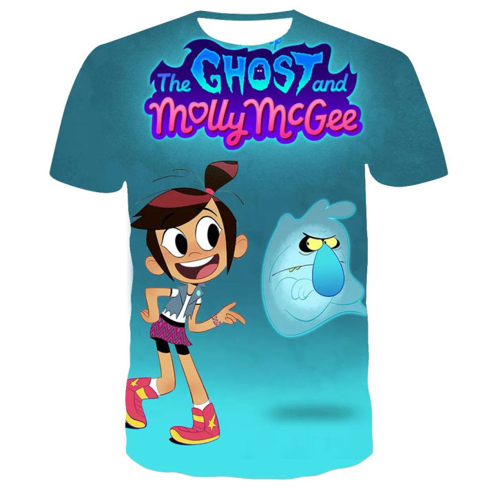 New Disney T-Shirts The Ghost And Molly Mcgee Cartoon Anime 3D Print Men Women Fashion Oversized T Shirt Kids Tees Tops Clothing