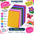 Glitter Foam Sheets A4 Size 10 Pcs Pack for Art & Craft Scrapbooking Paper Decoration & DIY Projects. 