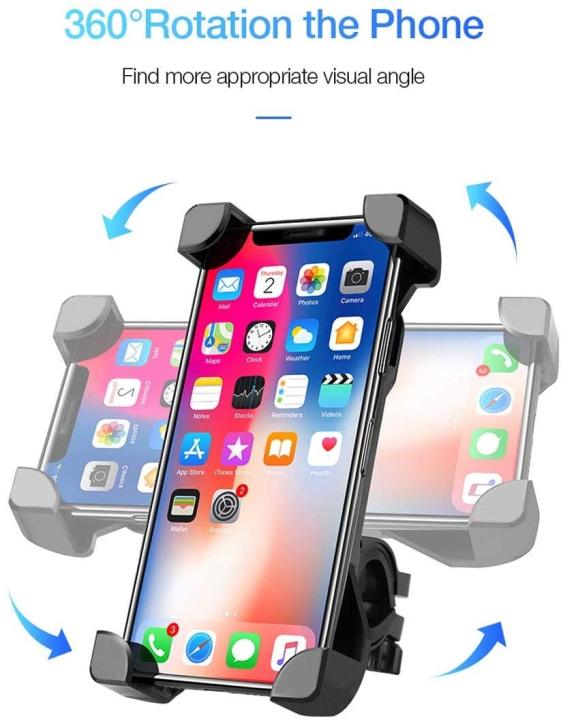 Bike%20Phone%20Mount%20Anti%20Shake%20and%20Stable%20Cradle%20Clamp%20with%20360%C2%B0%20Rotation%20Bicycle%20Phone%20Mount/Bike%20Accessories/Bike%20Phone%20Holder%20-Black%20-%20Image%204