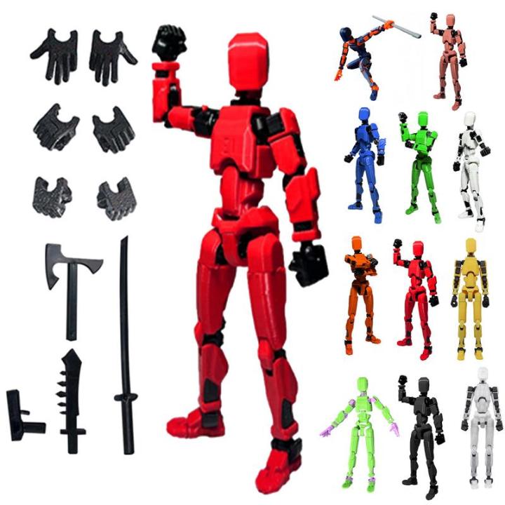 Action Figure Model Mini Action Figure Full Joint Robot Toy Movable Toy Models Multi-Jointed For Dining Table Coffee Table Desk BunnyGarden