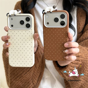 Bilashmart For Infinix Hot 40i 60i 30i 50i 60 50 30 40 Pro 11 10 9 Play Smart 10 8 9 7 Pro Note 50 30 40 Pro ITEL A70 Tecno Spark GO 1 10C 40C 20C 30C 20 Pro 3D Doll Simple Little Dots Cover