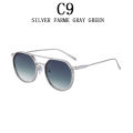 Vintage Punk Sunglasses For Men 2023 Retro Oval Steampunk Round Shades Luxury Lunette De Soleil Homme Gafas De Sol Hombre Lentes.