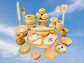 Wooden kids toy set - Kids cook pot set 30 pcs.