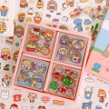 Momo's Diary Stationery Decoration Soft Cute Pattern Hand Account Sticker Set 100 Sheets.