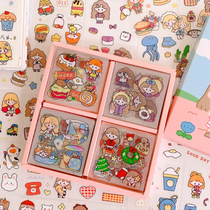 Momo's%20Diary%20Stationery%20Decoration%20Soft%20Cute%20Pattern%20Hand%20Account%20Sticker%20Set%20100%20Sheets%20-%20Image%204