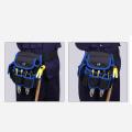 Multifunctional 8-pocket Waist Belt Tool Bag  (4 Holes 2 Pocket) for Electric Electrician Drill Garden Tools set Organizer for Home / Industrial Maintenance. 