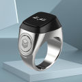 20mm Ring Tasbih Counter Bluetooth-Compatible 5.1 5 Prayer Time Counter Smart Ring 0.49 Inch Oled Display Zinc Alloy For Muslims. 