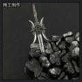 22cm Heirloom God Halberd Metal Retro Cold Weapon Model Home Ornament Decoration Crafts Collection Doll Toy Equipment Accessorie. 